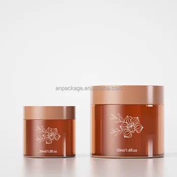 Hot Sale Round Shape Single Wall 30g 50g 100g 150g 200g Cream Jar Container  Customize Color Artwork Printing  Jar For Skin Care