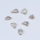 Irregular Shape 12-18mm Irregular Shape Pearl Pendant Gold Electroplated Edges Pearl Jewelry