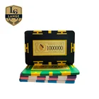 Poker Chips Casino Poker Chips Custom Logo Sticker Cheap Square Clay Iron Poker Chips
