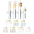 24pcs Stainless Steel Wedding Golden Bulk Flatware And Silverware Knife Fork Spoon Black Gold Cutlery Set