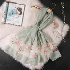 Scarf Scarf Popular Hot Selling Organza Rayon Embroidery Fasion Scarf Woman Hijab Scarf