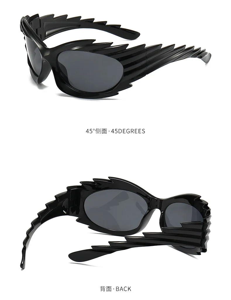 Punk Y2k Cool Hedgehog Sport Sun Glasses Gafas De Sol Sports Uv400 Shades Cycling Sunglasses