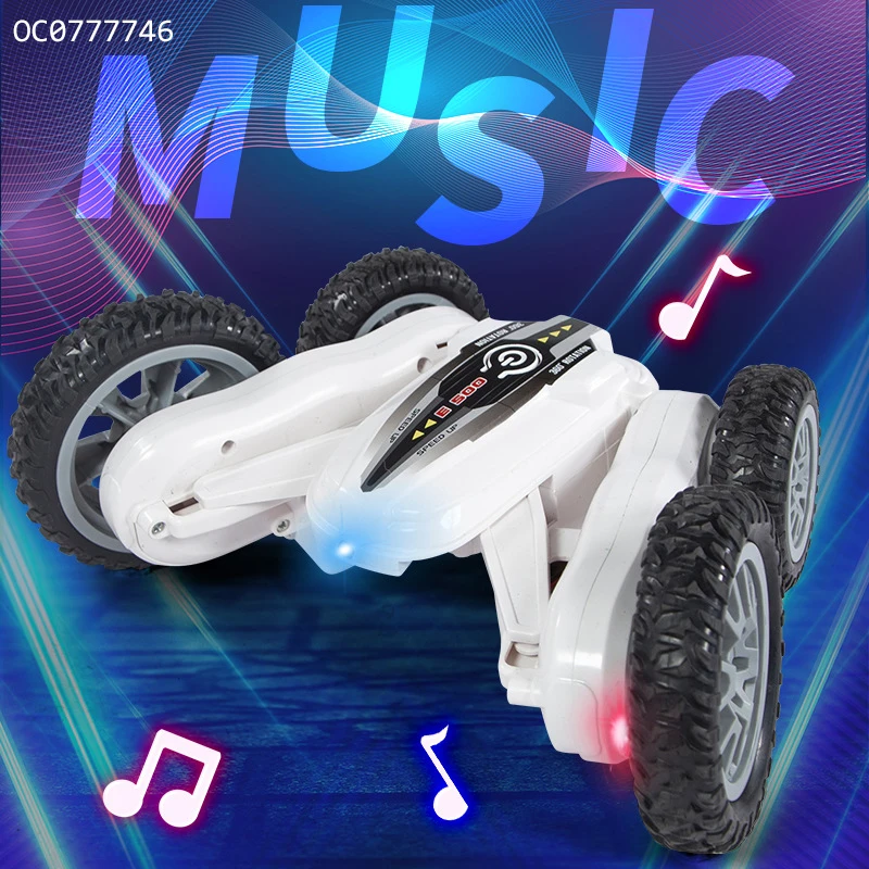 Newest interesting 360 degree remote control rc stunt rolling car toy for kids