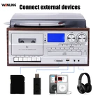 Usb Cd Player High End Multiple Retro All In 1 Turntable Music Center Usb Cd Cassette Player For Sale