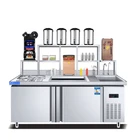 Professional 1.8m Professional Bubble Tea Equipment Manufacture Production Custom Refrigeration Bubble Tea Counter