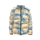Coat Warm Coat OEM ODM Custom Brand Winter Printed Thick Mens Bubble Coat Down Puffer Jacket With Hood