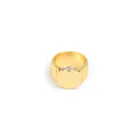 Gold Manufacturer Direct Sale Signet Gold Plated Crystal Zinc Alloy Woman Ring