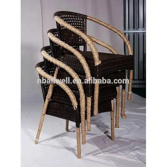 product outdoor metal dining table and chair set poly rattan weave garden dining set-3