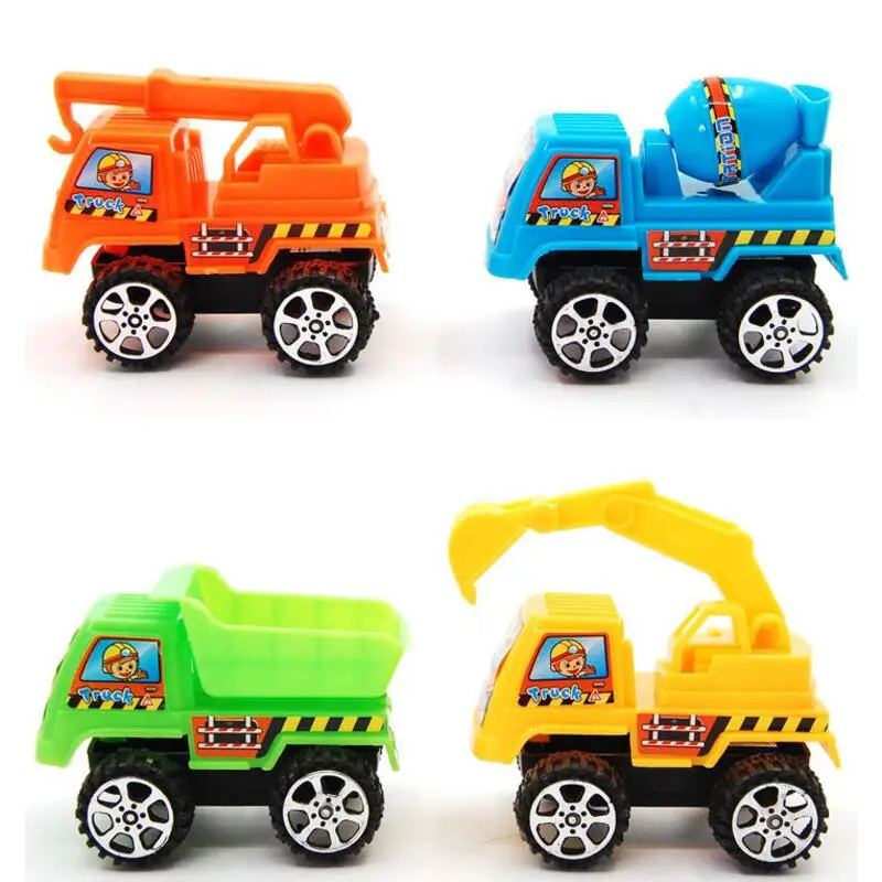 Wholesale Children's Mini Cars Small Plastic Toy Engineer Vehicles Playful Gift Cars in Stylish Numbers Bag Packaging
