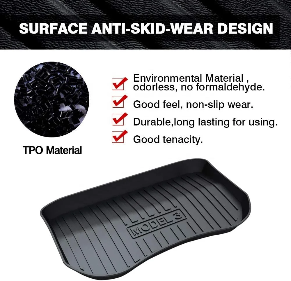 trunk mat for tesla model 3 durable all weather frunk mat for