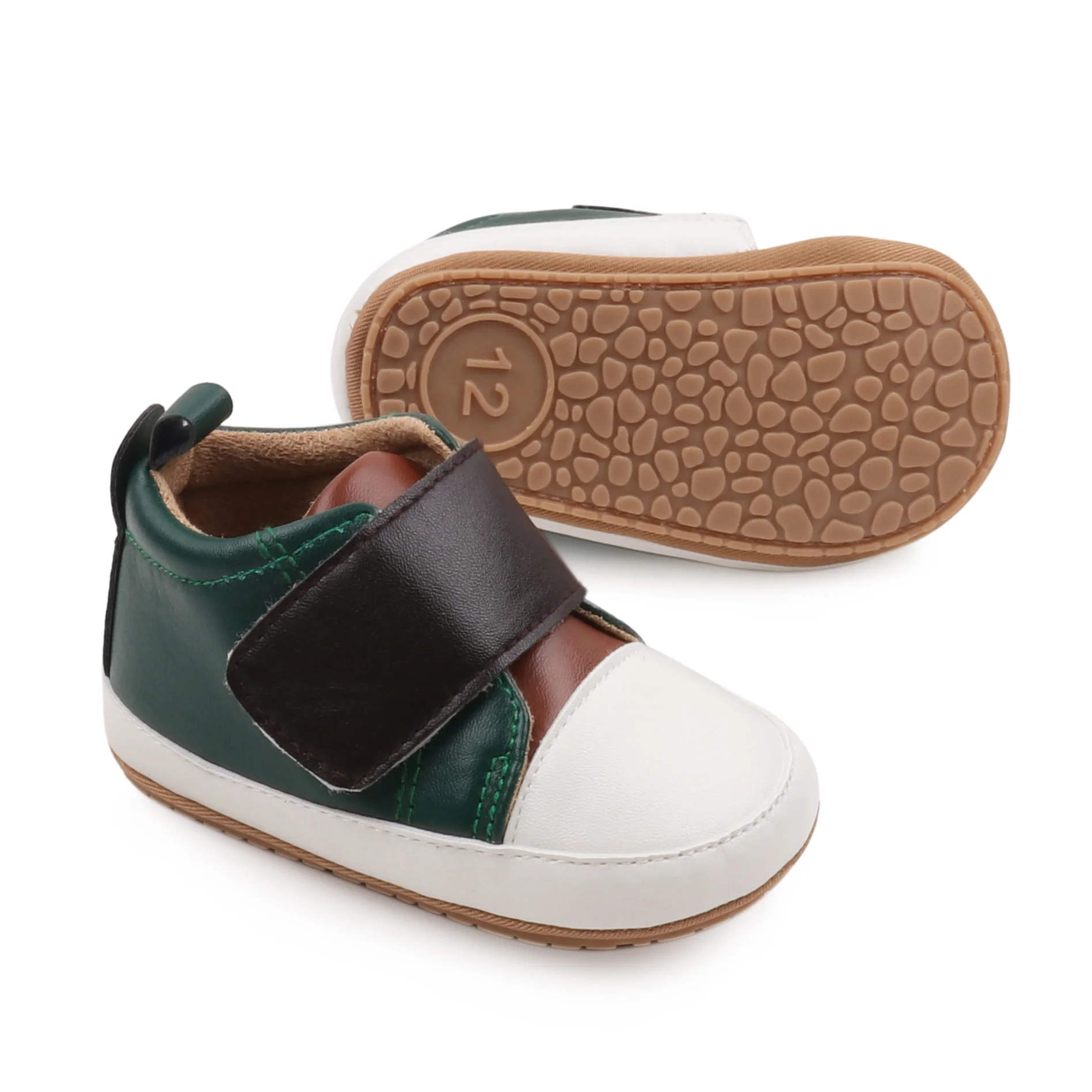 High Quality Breathable Anti-Slip TPR Outsole Hook&Loop Baby Toddler Walking Shoes for Boys New Arrival for Autumn details