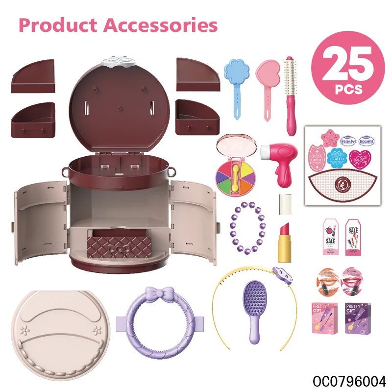 Girls makeup kit beauty fashion toys for girls and kids princess make up box set