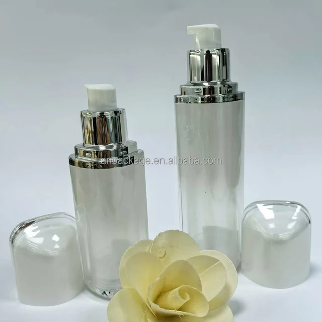 Hotsale packaging envase skincare airless acrylic bottle 30ml cosmetic airless bottle bb cream container korea suncream bottle