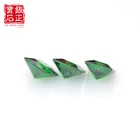 Loose Factory Direct Sale Square Cut Green Cz Synthetic Cubic Zircon Loose Gemstone For Jewelry