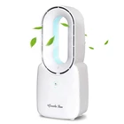 Battery Fan Bladeless Battery Rechargeable Fan Electric Leafless Portable Fan Usb Desk Outdoor Rechargeable Bladeless Fan