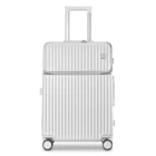Luggage 2022 New Ready To Ship PC 20 Inch 24 Inch Simple Stripe Aluminum Frame Luggage Bag Trolley SuitCase