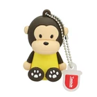 Flash Animal Usb Stick 8gb 3D PVC Rubber 8gb Monkey Usb Flash Drive Cute Animal Stick 2gb 4gb 16gb