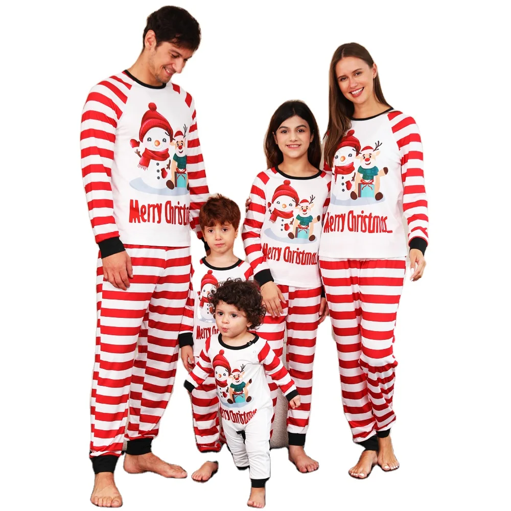 Merry Christmas printing pajamas family matching pajama pjs pyjamas