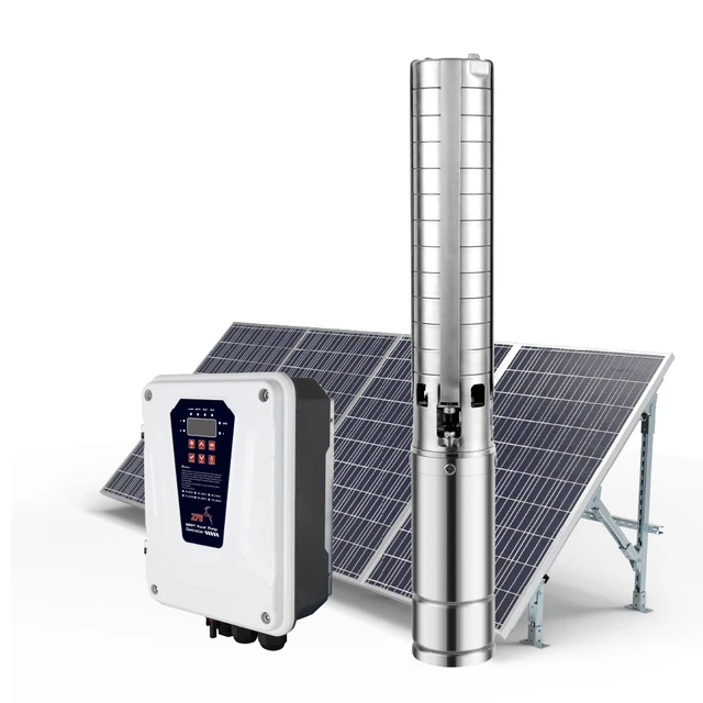 ZRI 4 Inch MPPT Submersible Solar Power Pump, Solar Garden Water Pump, Pumps Solar Water