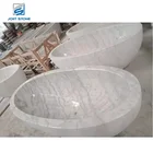 Bath Custom Size Bathroom Hand Carving White Marble Bath Tub