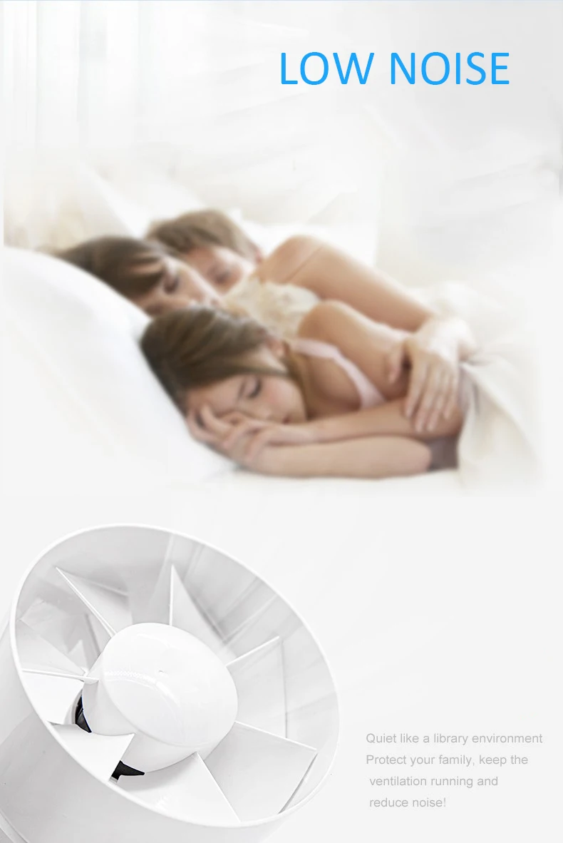 Inline Duct Ventilation Fan, 5Inch, ABS, Plastic - detail 10