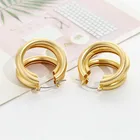 Fashion Earrings Fashion Jewelry Personalized Gold Color Hoop Earrings For Girls Iron Metal Hoop Earrings