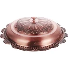 Tray For High Quality Luxury Bronze Copper Plate Round Stainless Steel Dining Serving Tray For Hotel And Restaurant
