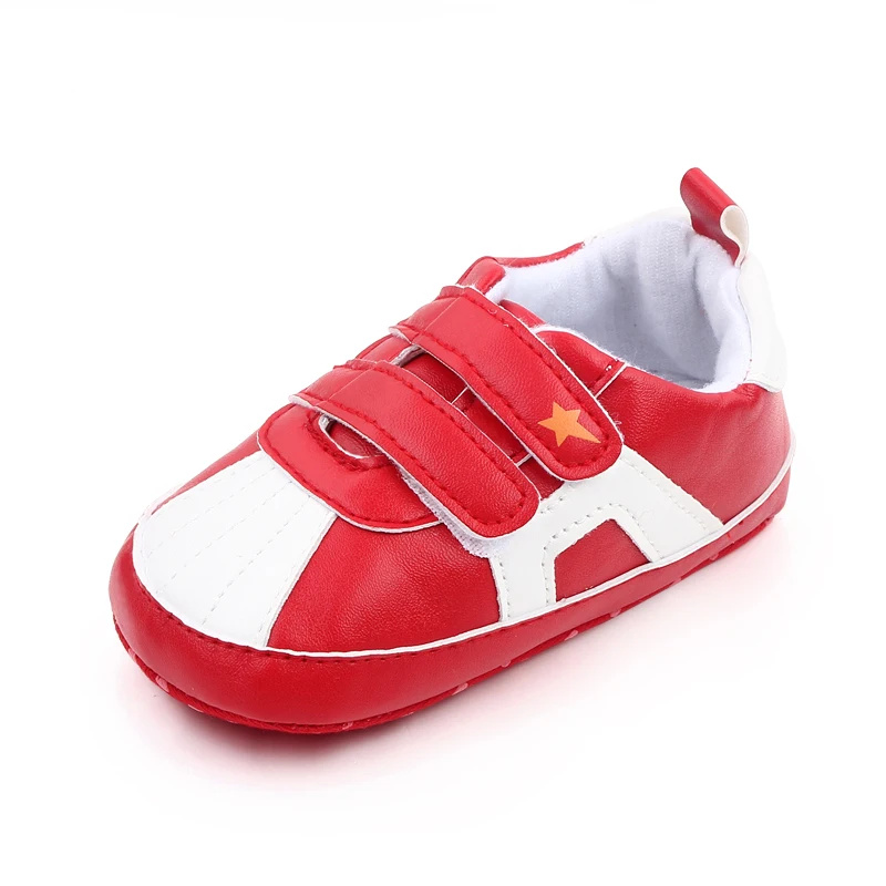 New casual color five-pointed star decoration baby shell head soft soled toddler shoes supplier
