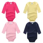 100% 100% Cotton Long Sleeve Customs Jumpsuits Casual Baby Onesie Unisex Sublimation Blank Baby Clothes