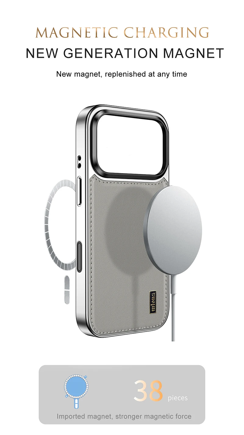 product magnetic soft case for iphone 17 shockproof 6 layer case for iphone 17 pro case model protection with premium metallic coating-8