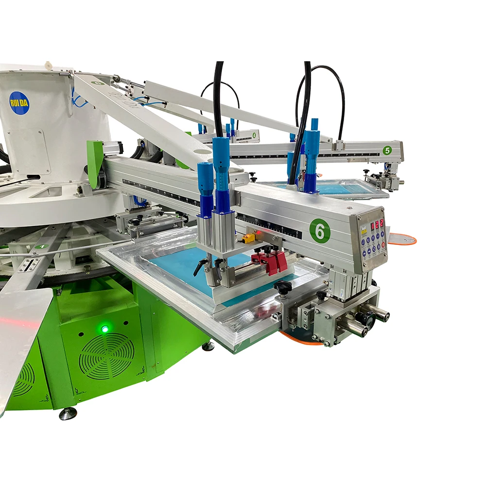 product popular octopus equipment 5 color 12 station full kits automatic carousel screen printing machine press printing-8