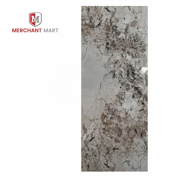 High Glossy Waterproof UV Coatings PVC Wall Panel Marble Sheet for Interior Bathroom Decor