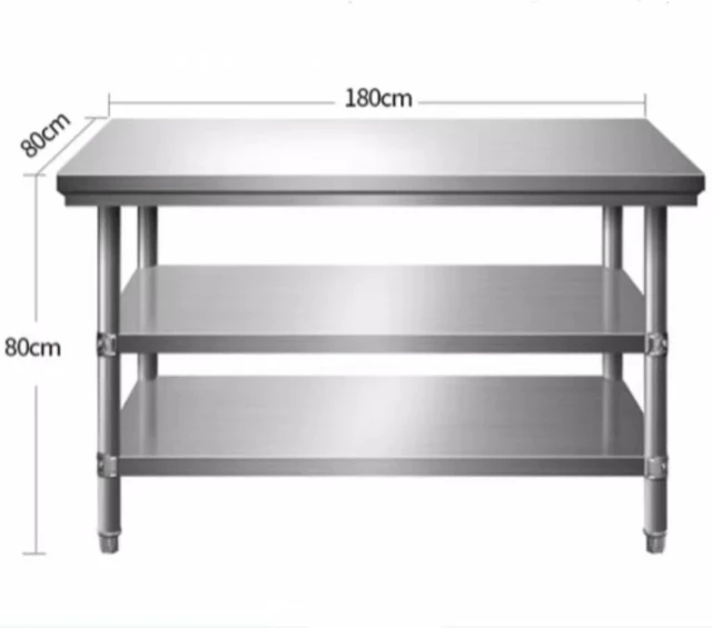 Bohai Factory Direct Selling 201 / 304 Stainless Steel Work Table Worktable For Commercial Kitchen Prep Table