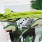 Pencil Case Hot Sell High Quality Zipper Kids Cute Avocado PVC Clear Pencil Case