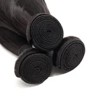 Wholesale Double Weft Hair Weave Bundle Grade 12A 100% Unprocessed Natural Black Color Straight Human Virgin Hair Bundles