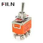 FILN 1322 On OFF On Silver Contact Point 10A 250V 6 Screw Terminal Toggle Switch
