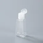 Plastic Bottle Trapezoid Clear 30ml Flip Top Empty Plastic Hand Sanitizer Squeeze Bottle