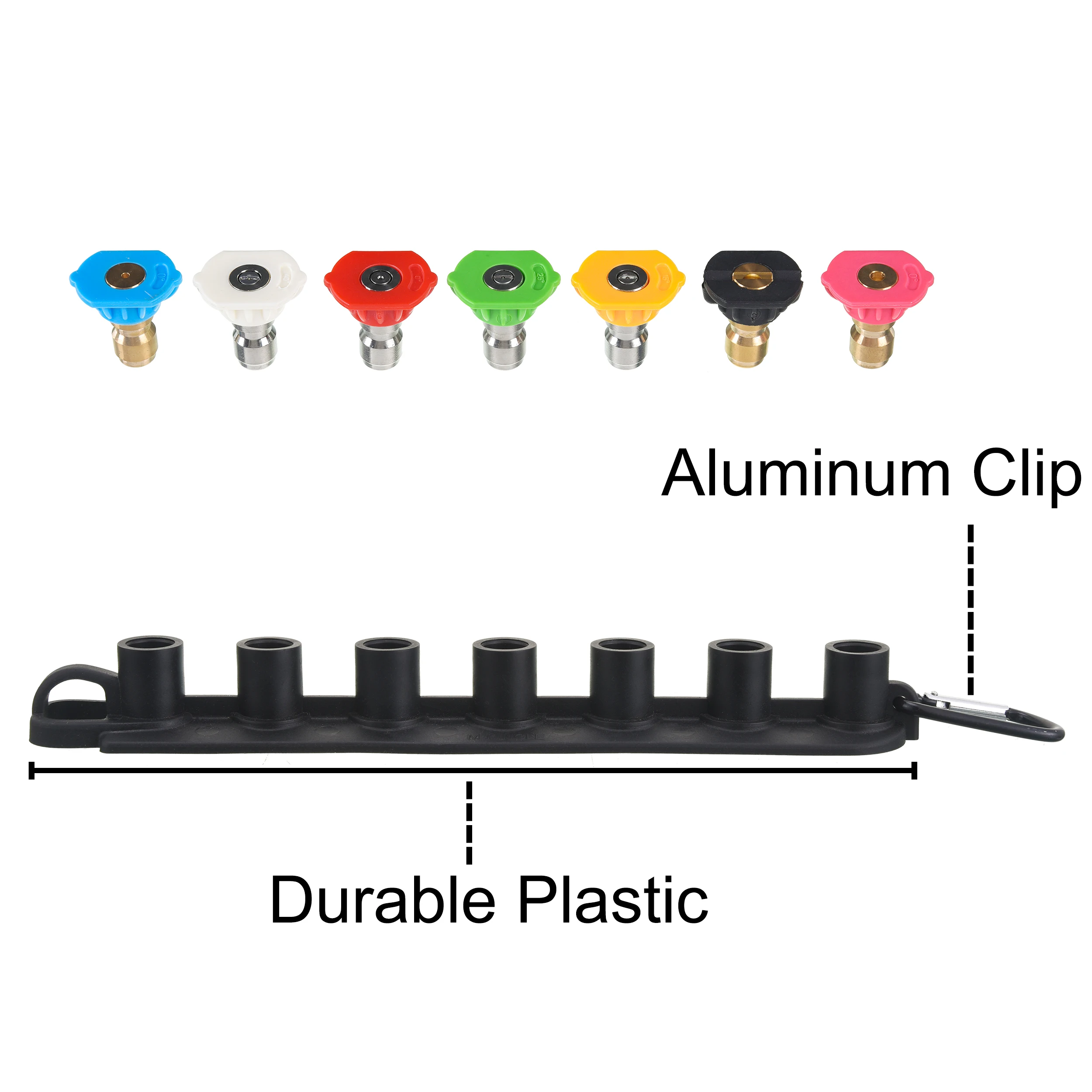 Pressure Washer Nozzle Quick Connect Multiple Degrees Spray Nozzle Tips