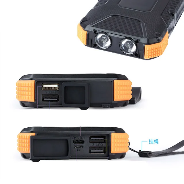 SP1903A 20000mAh Solar Power Bank with Flashlight IATA Certified for Air Shipping to Nigeria/South Africa/Egypt UN38.3 MSDS