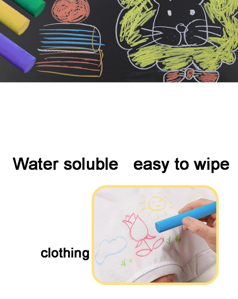 Factory Cheap Wholesale 100 Pcs Chalk White and Color School Blackboard Chalk