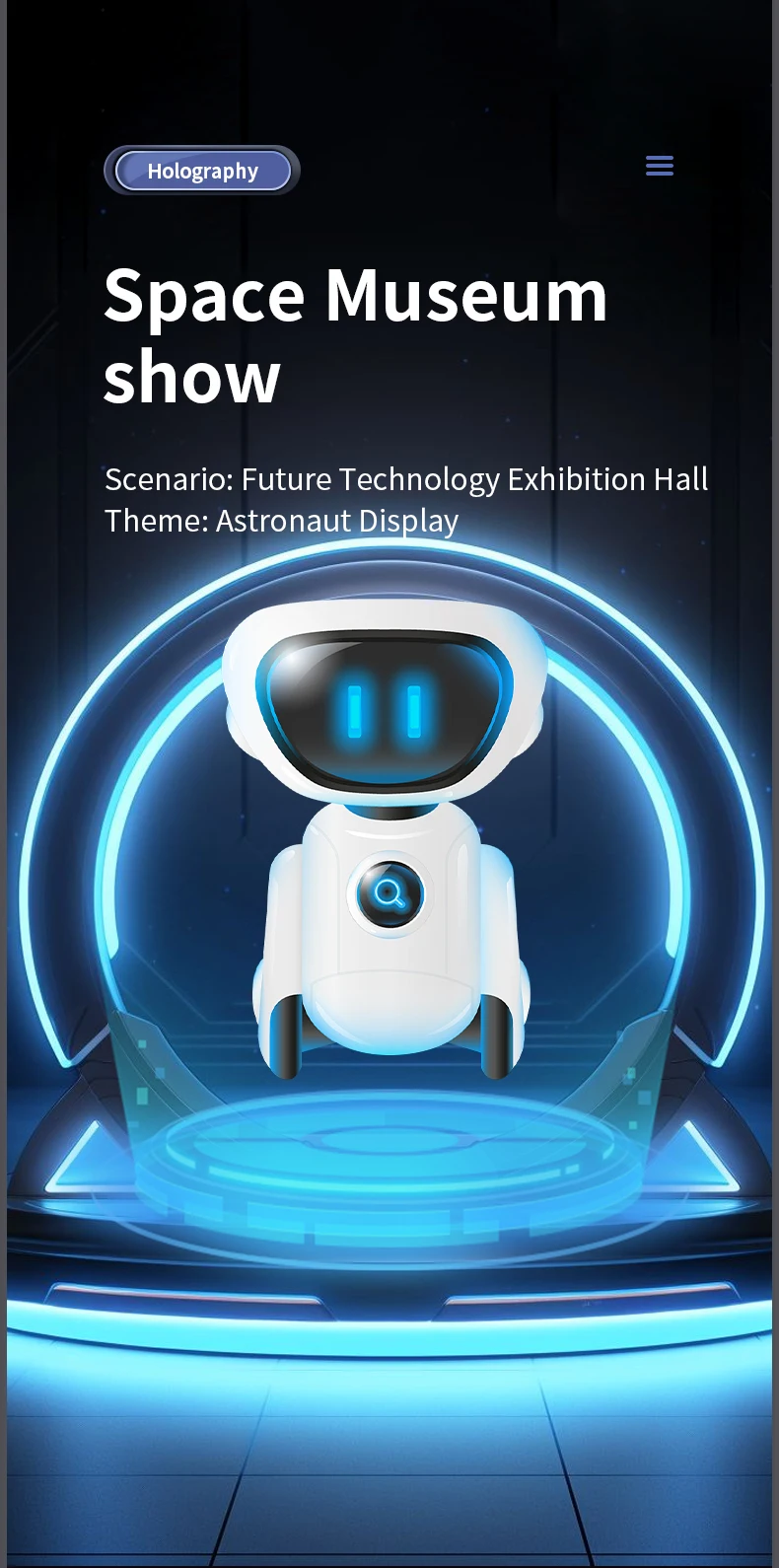 Mobile App Control 60cm Holographic Fan 3d Hologram Projector HD Good Advertising Animation Wall 3D Hologram Fan - Image 7