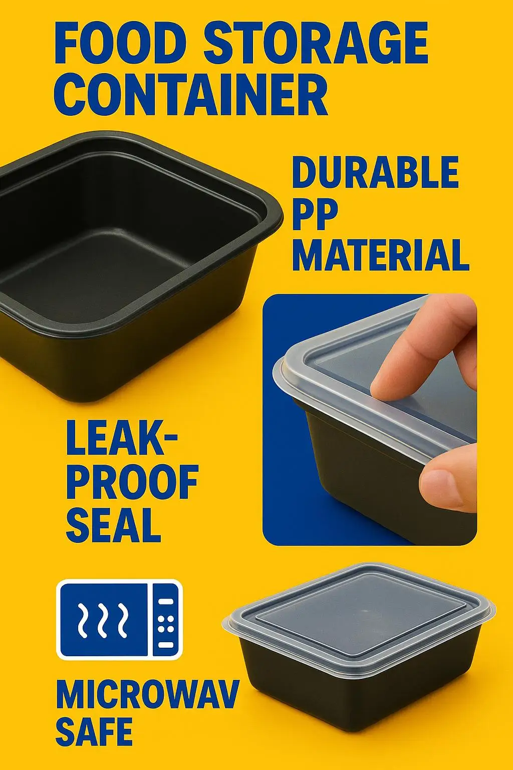 Convenient Disposable Plastic Lunch Box and Bowl for Takeaway Easy Disposal Plastic Packaging - detail 4