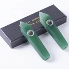 Aventurine Wholesale Natural Aventurine Point Crystal Quartz Crystal Wand Smoking Pipes
