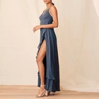 Evening Maxi Dress With Sexy Thigh Split Bridesmaid Dress Women Cloting Long Party Evening Dress