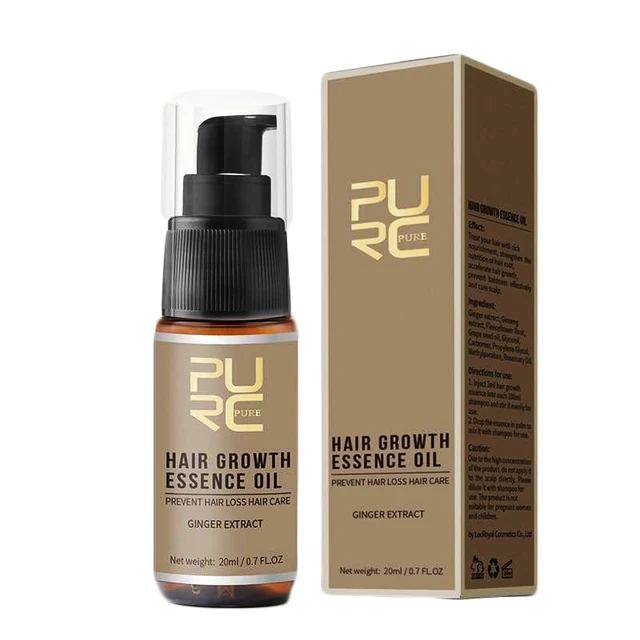 Private Label Hair Growth Oil with Pure Extracted Ginger and Ginseng
