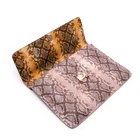 Clutch Bag Women Snakeskin Leather Handbag Snapshot Purse Slim Envelope Pouch Evening Ladies Clutch Bag