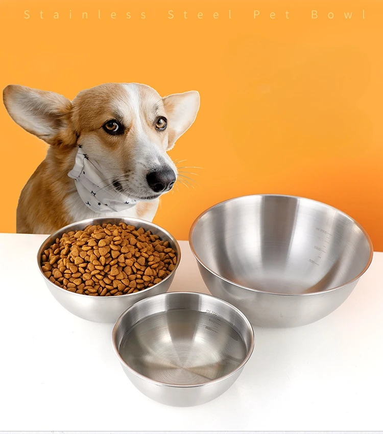 Factory Wholesale New Bowl Drinking Dog Basin Double Dog Cat Bowls Stainless Steel Dog Bowl