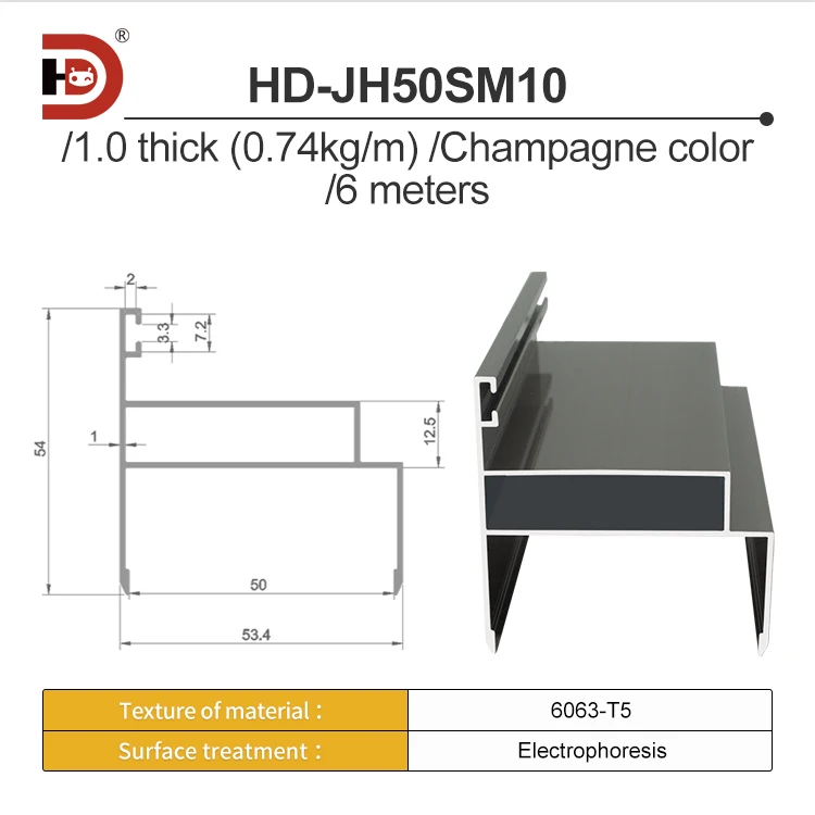 Purification Workshop Aluminum Profile champagne Color 50 Double Door Material Dust-free Workshop Aluminum Alloy Accessories supplier