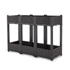 Planter Container Yard Gardening Flower Planter Box Rectangle Grow Garden Bed Vegetables Planting Container