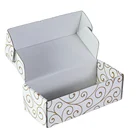 Box Paper Silver Stamping Logo White Packing Box Corrugated Shipping Paper Box
